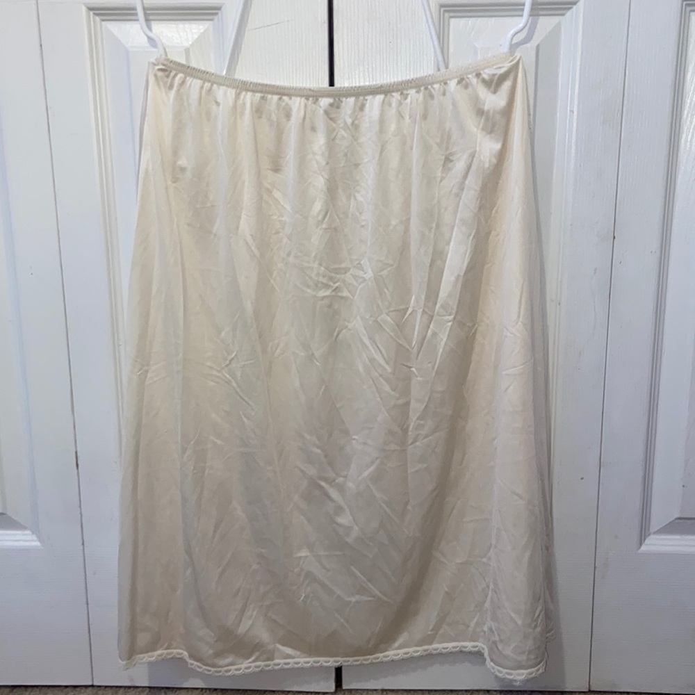 Cream Slip Skirt